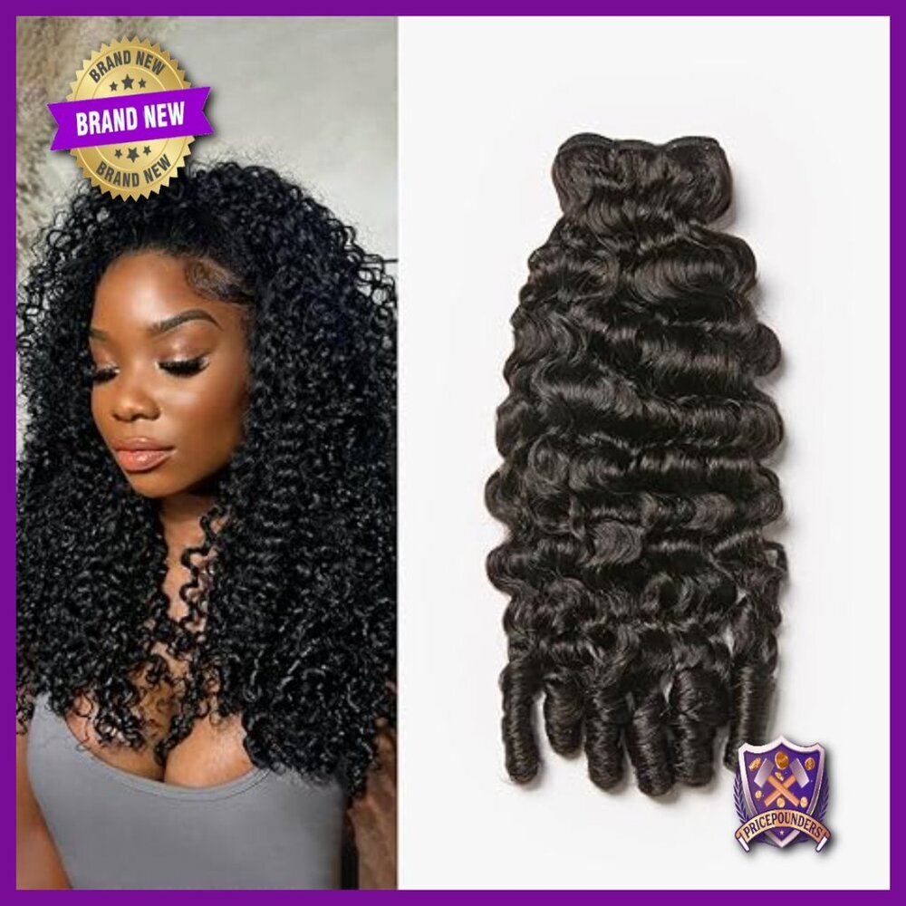 Human Hair Extensions 16 Inch Curly Bundles Quick Weave Water Wave